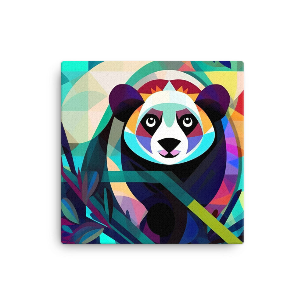 Deco Panda in the Jungle canvas - Posterfy.AI