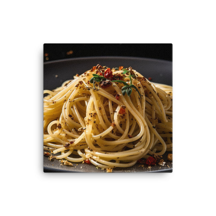 Spaghetti Aglio e Olio canvas - Posterfy.AI