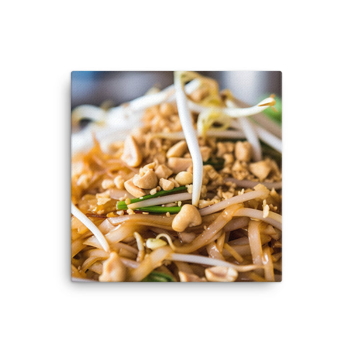 Pad Thai with Pork and Bean Sprouts canvas - Posterfy.AI