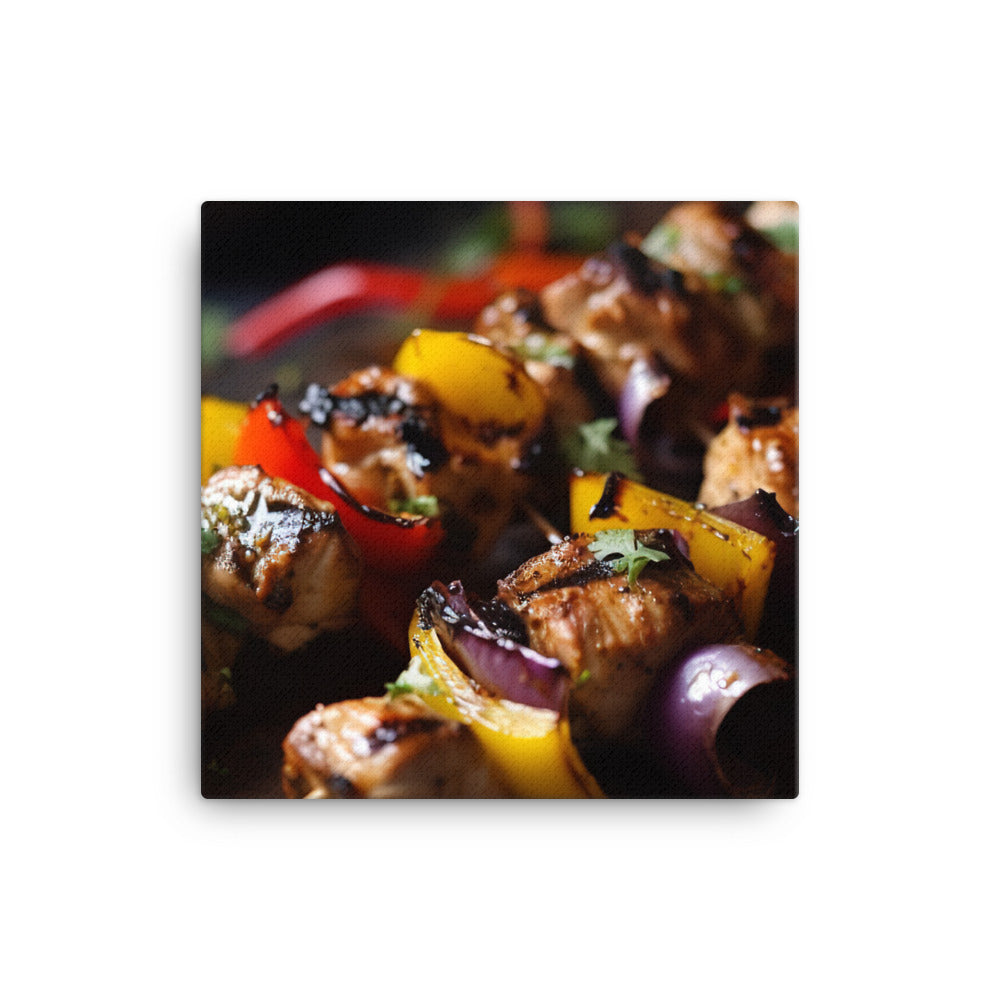 Jerk Chicken Skewers canvas - Posterfy.AI