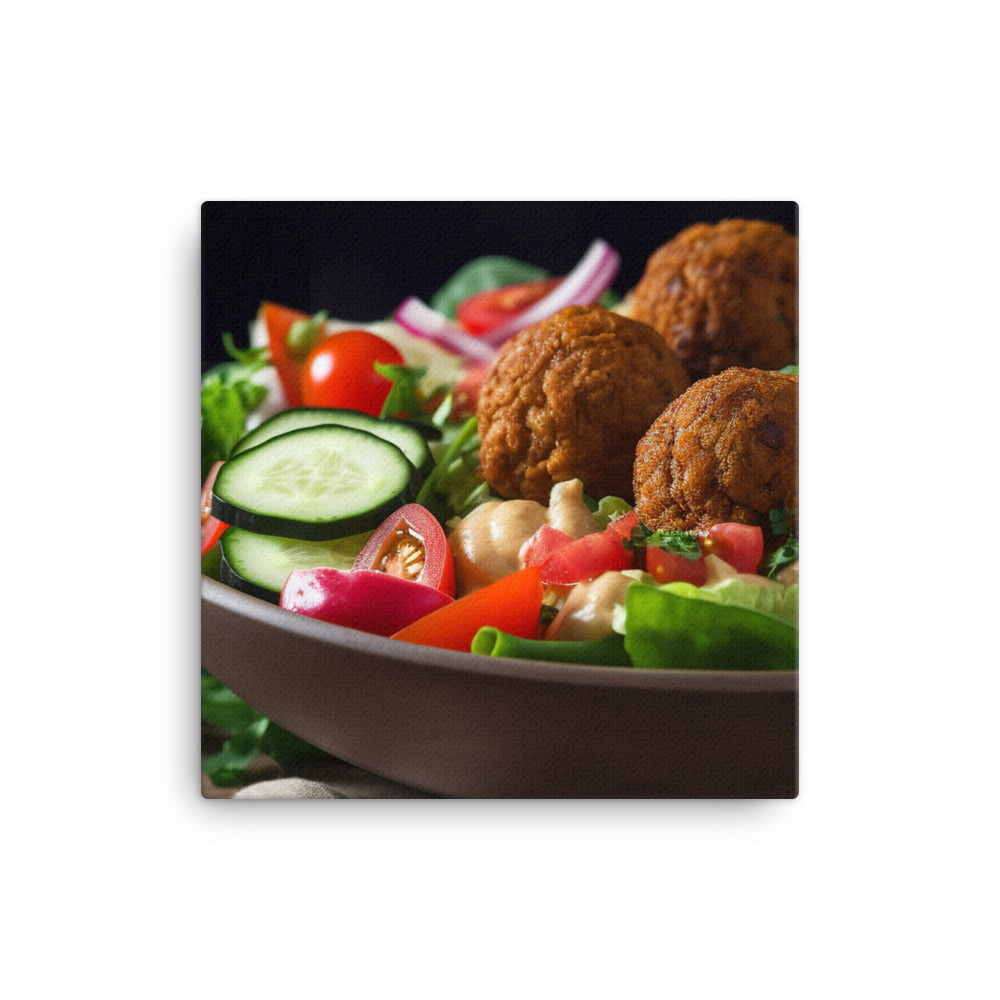 Falafel Salad Bowl canvas - Posterfy.AI