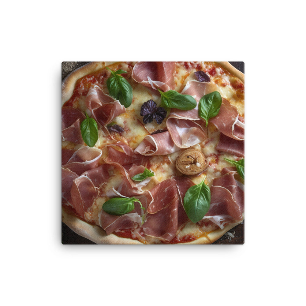 Parma Ham and Mozzarella Pizza canvas - Posterfy.AI