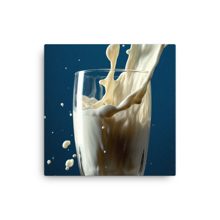 Pouring classic vanilla milkshake canvas - Posterfy.AI