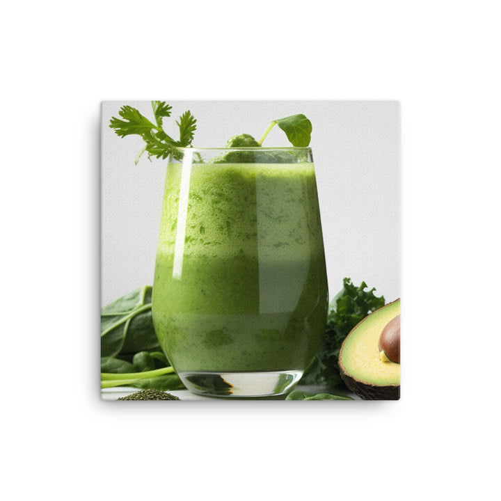 Avocado kale smoothie canvas - Posterfy.AI