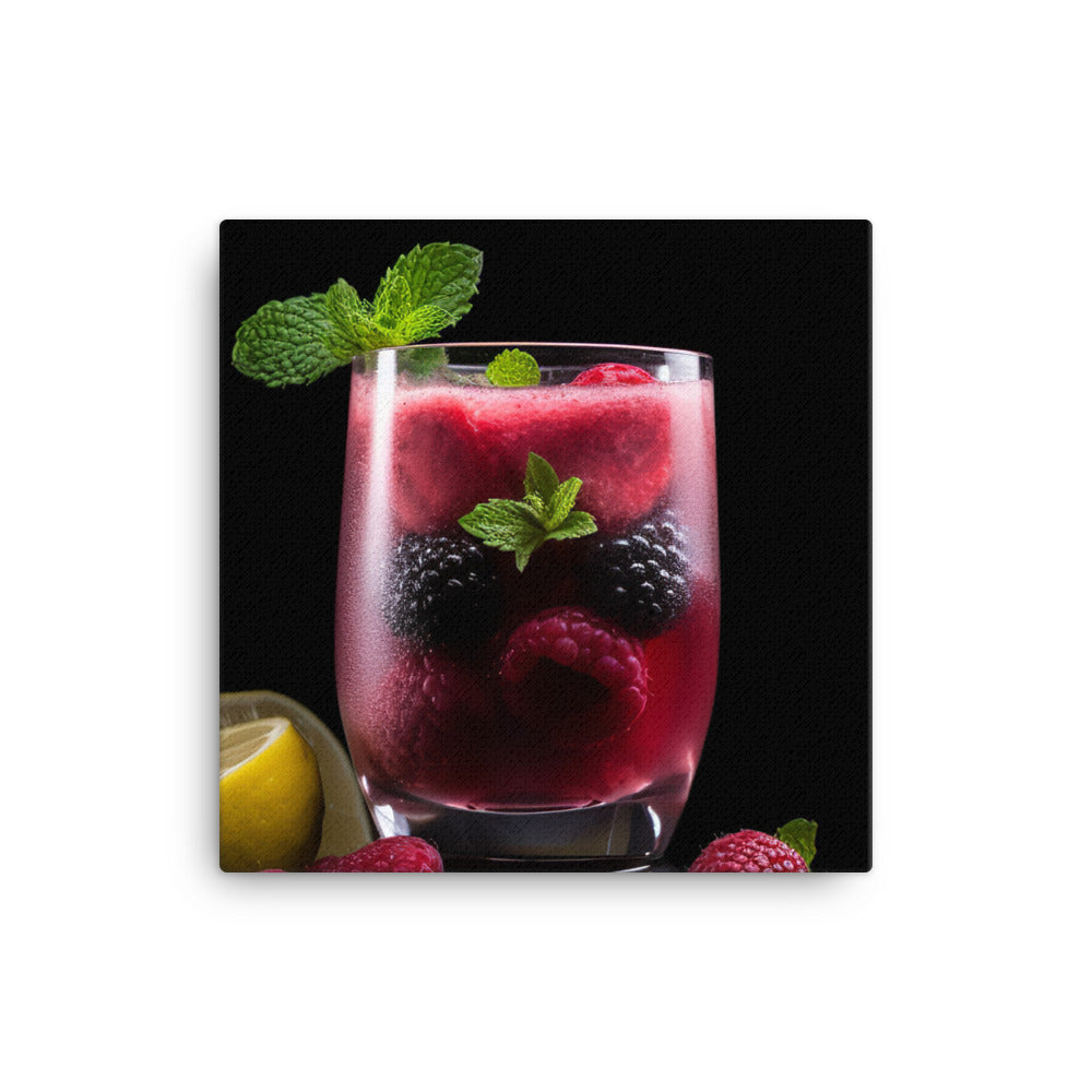 Mixed berry smoothie canvas - Posterfy.AI