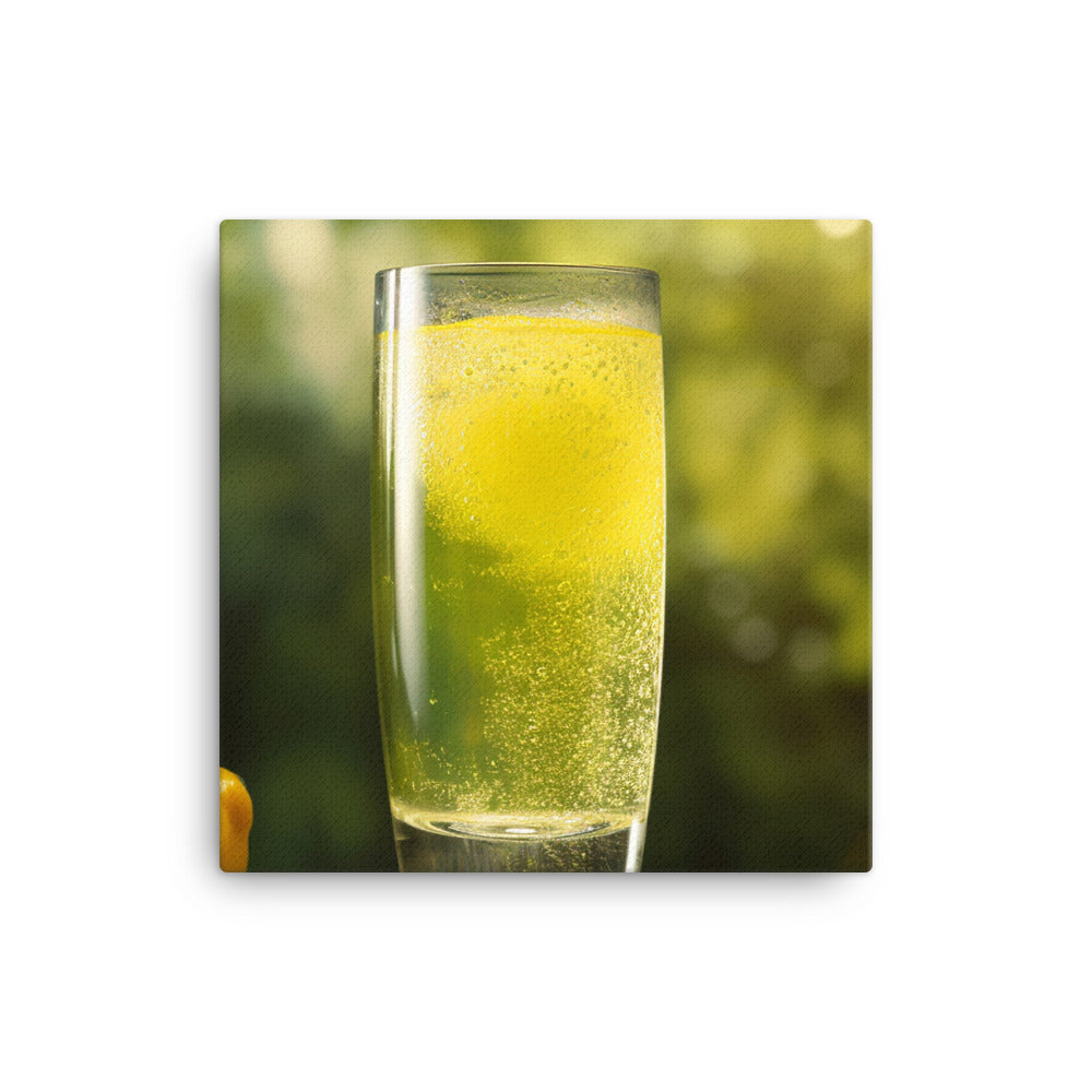 Ice cold lemon lime soda canvas - Posterfy.AI