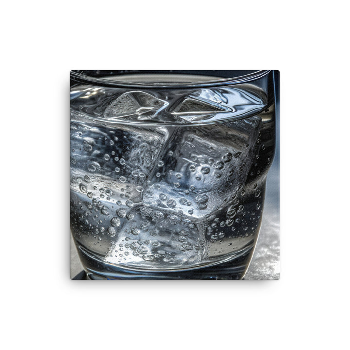A cool glass of water canvas - Posterfy.AI