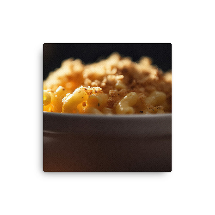 A Bowl of Mac and Cheese canvas - Posterfy.AI