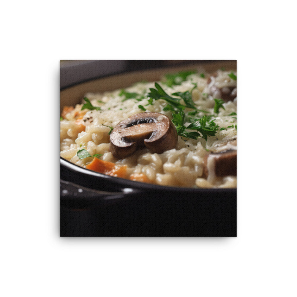 Baked Sausage and Mushroom Risotto canvas - Posterfy.AI