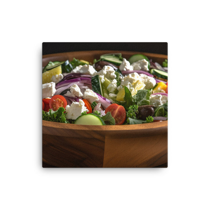 Tantalizing Greek salad canvas - Posterfy.AI