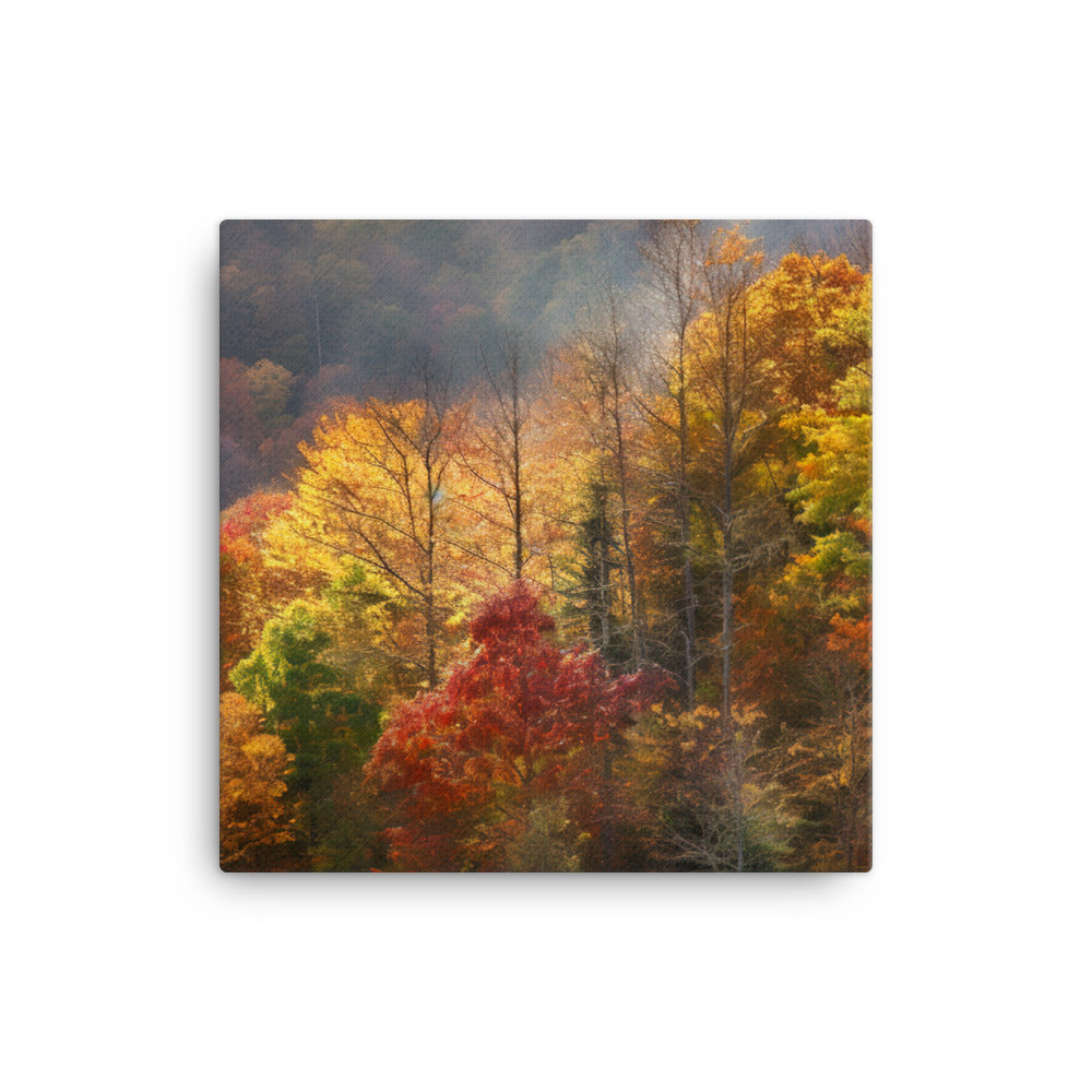 Vibrant Colors of the Great Smoky Mountains canvas - Posterfy.AI