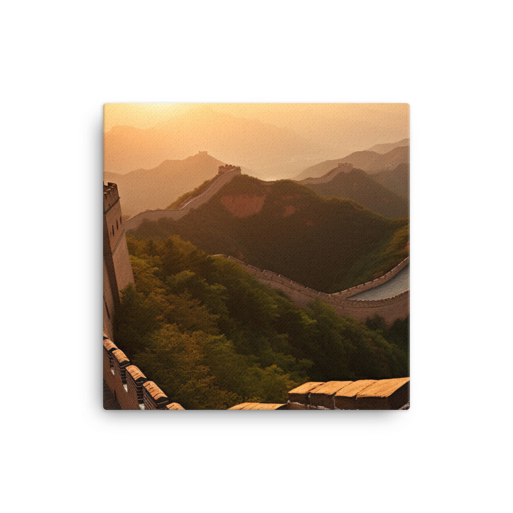 Capturing the Great Wall at Sunrise canvas - Posterfy.AI