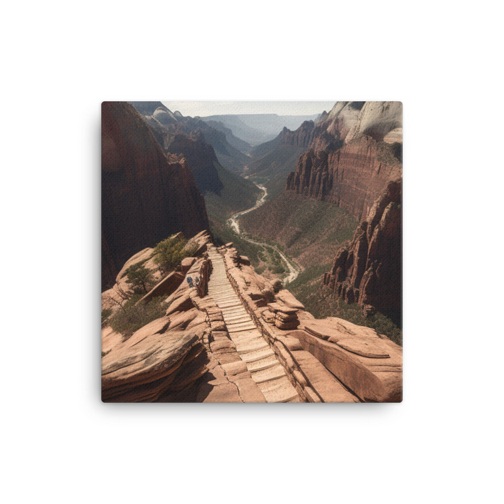 Conquer the Heights for a Breathtaking Panorama canvas - Posterfy.AI