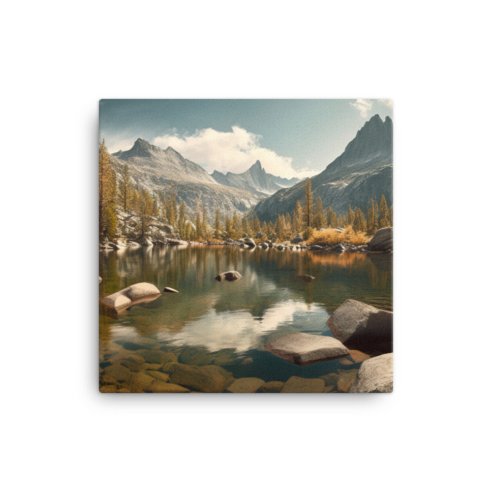 Yosemites Pristine Alpine Lakes canvas - Posterfy.AI