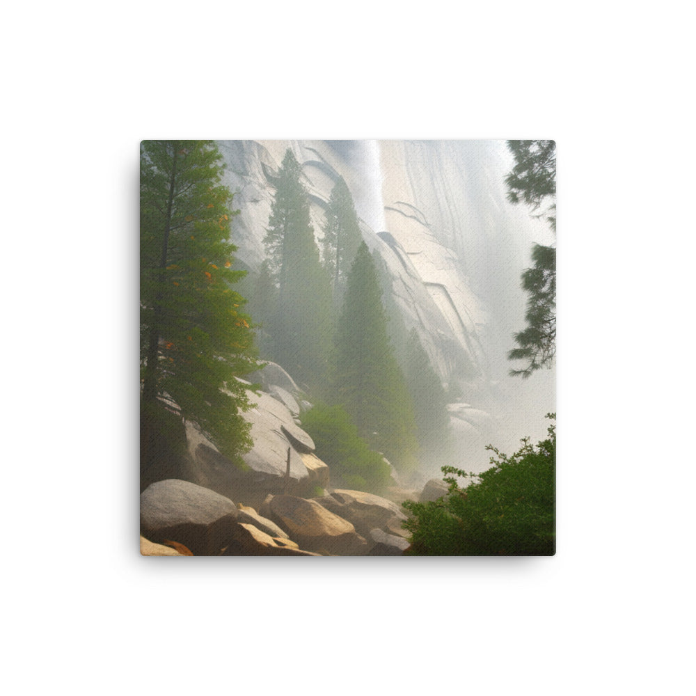 Vernal Fall in Yosemite canvas - Posterfy.AI