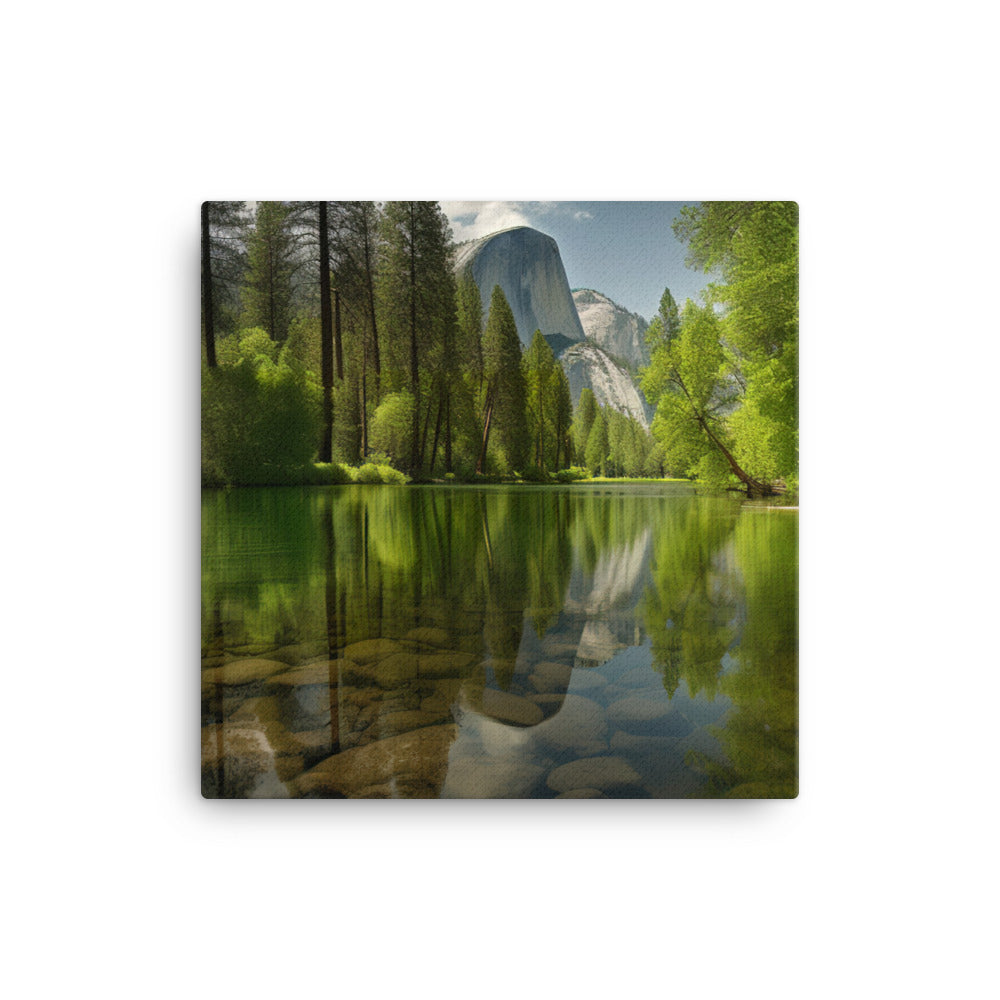 Unveiling Yosemites Serene Beauty canvas - Posterfy.AI