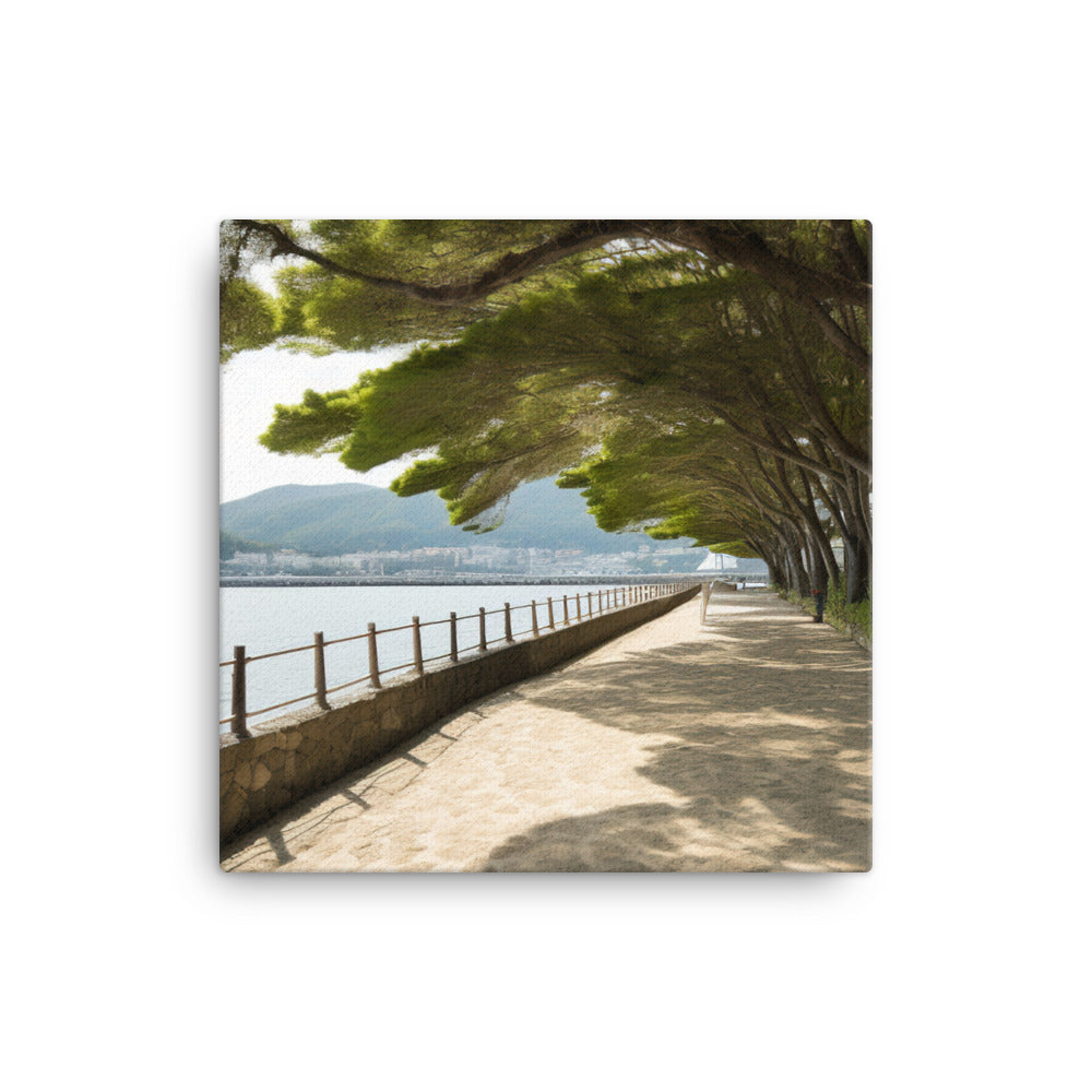 Stroll Along Amanohashidates Promenade canvas - Posterfy.AI