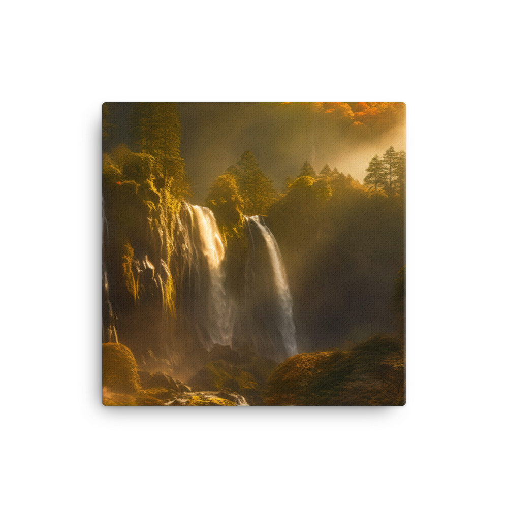 Nachi Falls Bathed in Golden Light canvas - Posterfy.AI