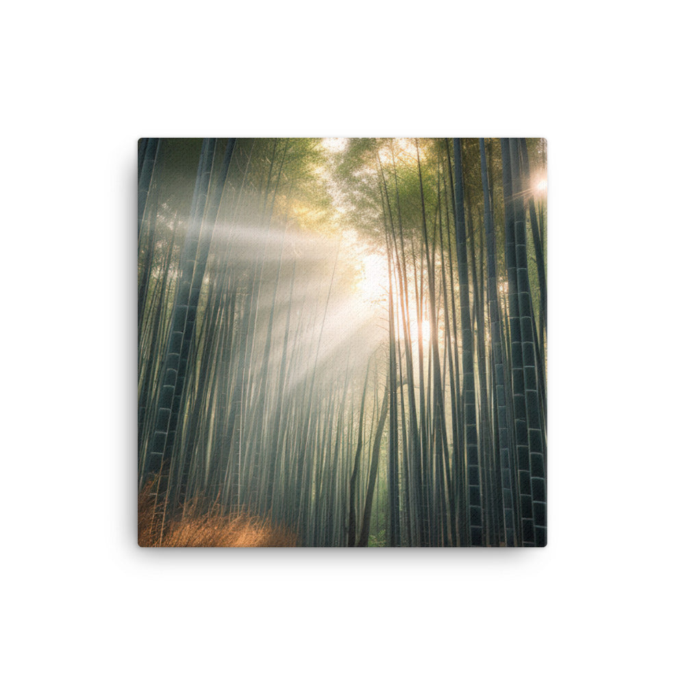 Dawns Embrace in Arashiyama Bamboo Grove canvas - Posterfy.AI