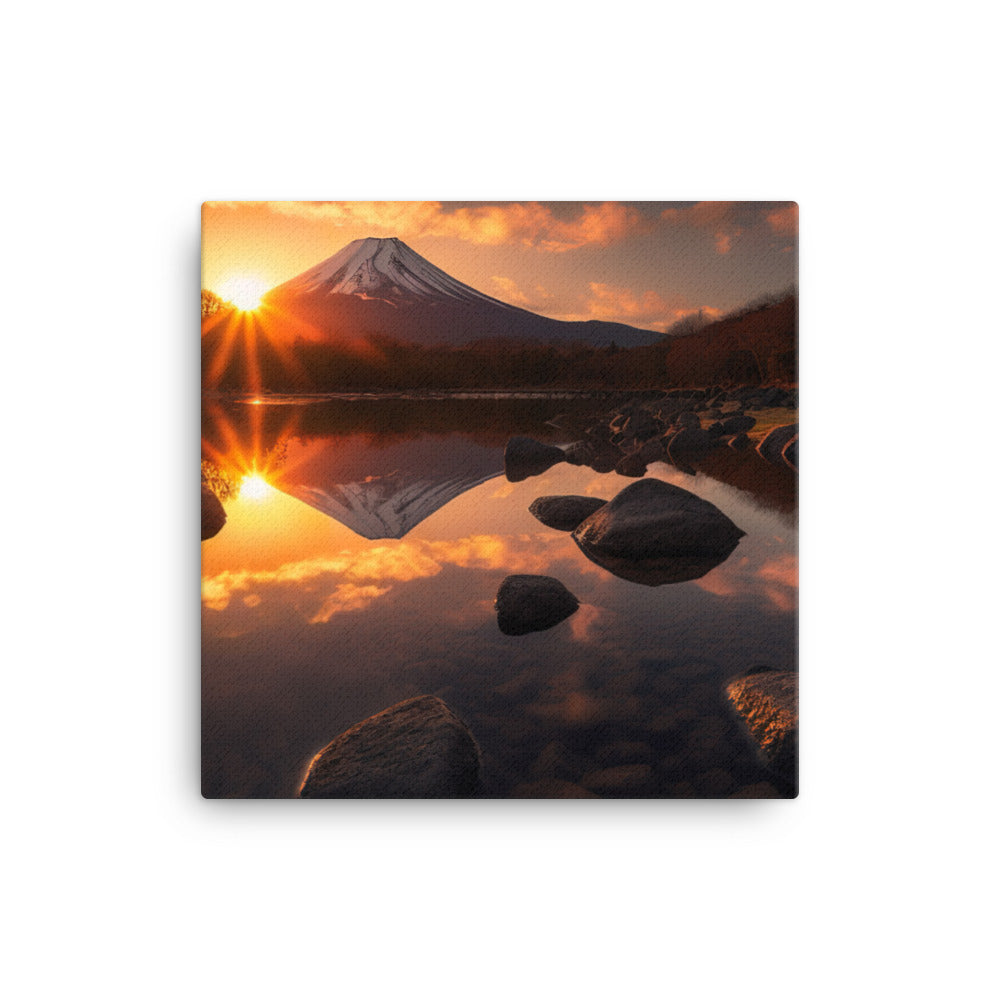 Sunset Splendor at Mount Fuji canvas - Posterfy.AI