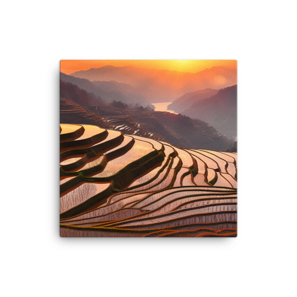 Beauty of Guilin Rice Terraces canvas - Posterfy.AI