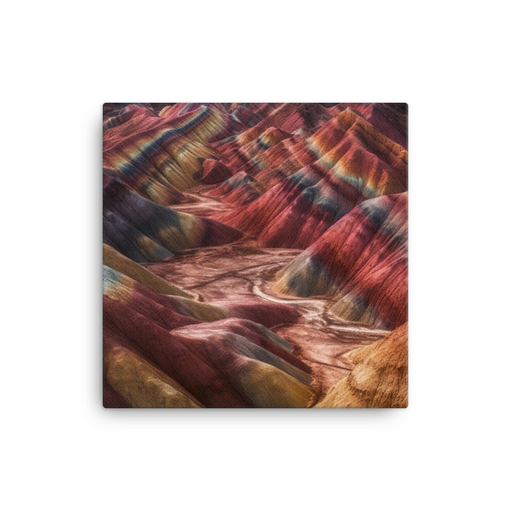 Surreal Beauty of Zhangye Danxia Landform canvas - Posterfy.AI