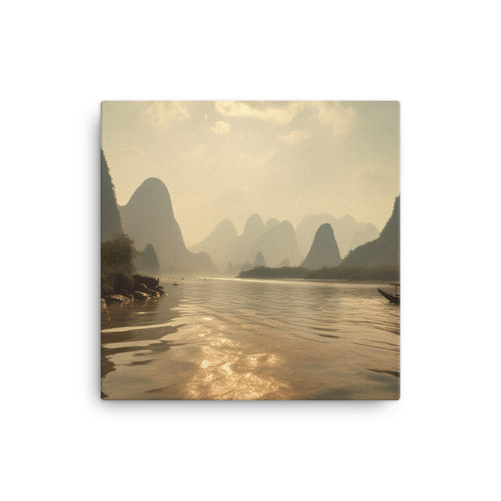 Majestic Landscape of Li River canvas - Posterfy.AI