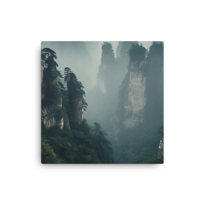 Zhangjiajies Foggy Mornings canvas - Posterfy.AI