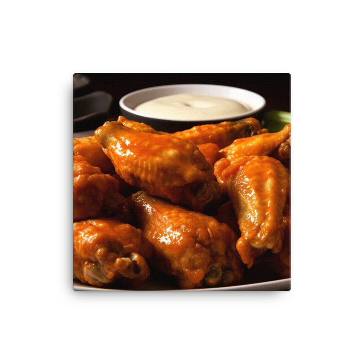 Crispy and Delicious Buffalo Chicken Wings canvas - Posterfy.AI