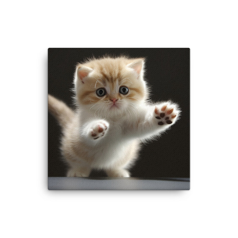 Exotic Shorthair Kitten Canvas - PosterfyAI.com