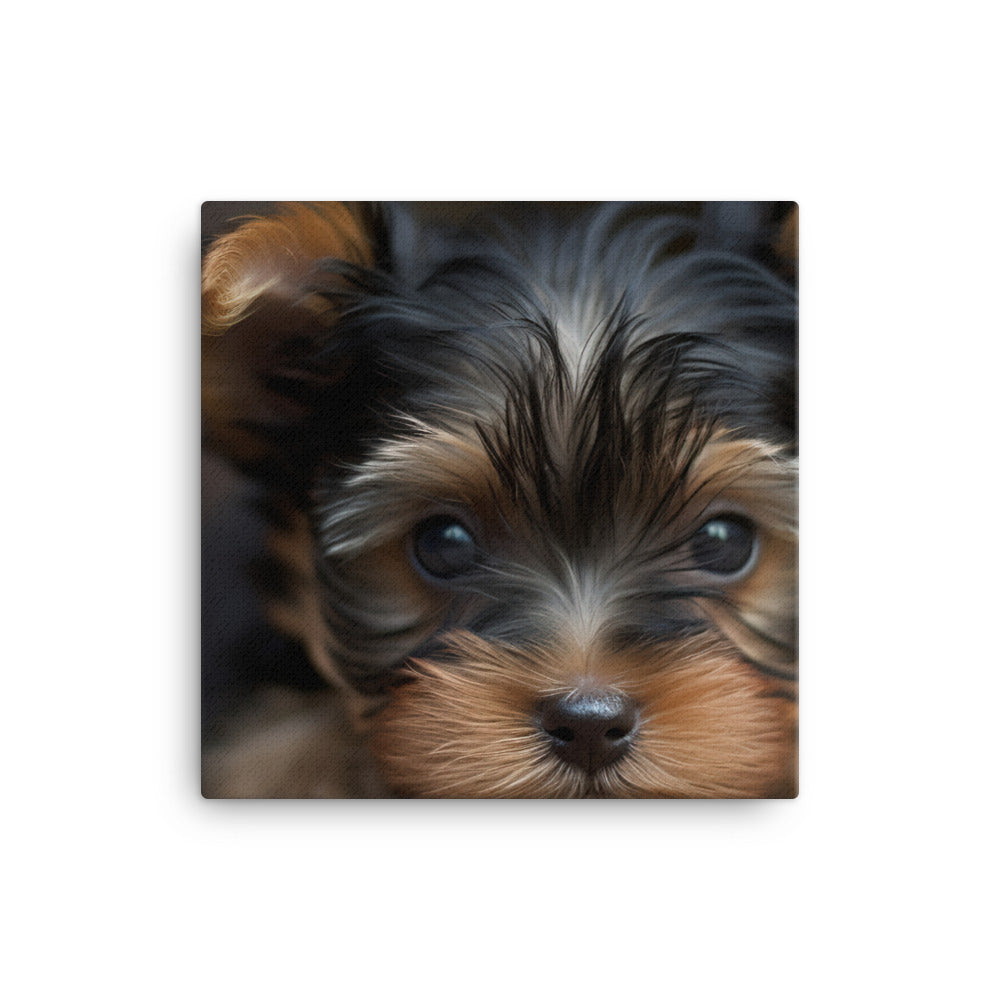 Yorkshire Terrier Pup Canvas - PosterfyAI.com