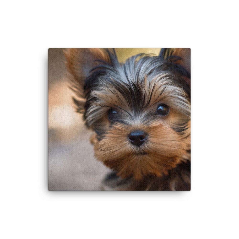 Yorkshire Terrier Pup Canvas - PosterfyAI.com