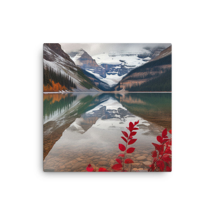 Vibrant Colors of Lake Louise canvas - Posterfy.AI