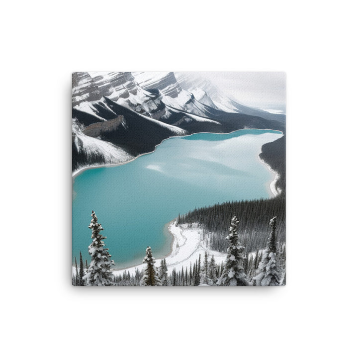 Frozen Beauty of Peyto Lake canvas - Posterfy.AI