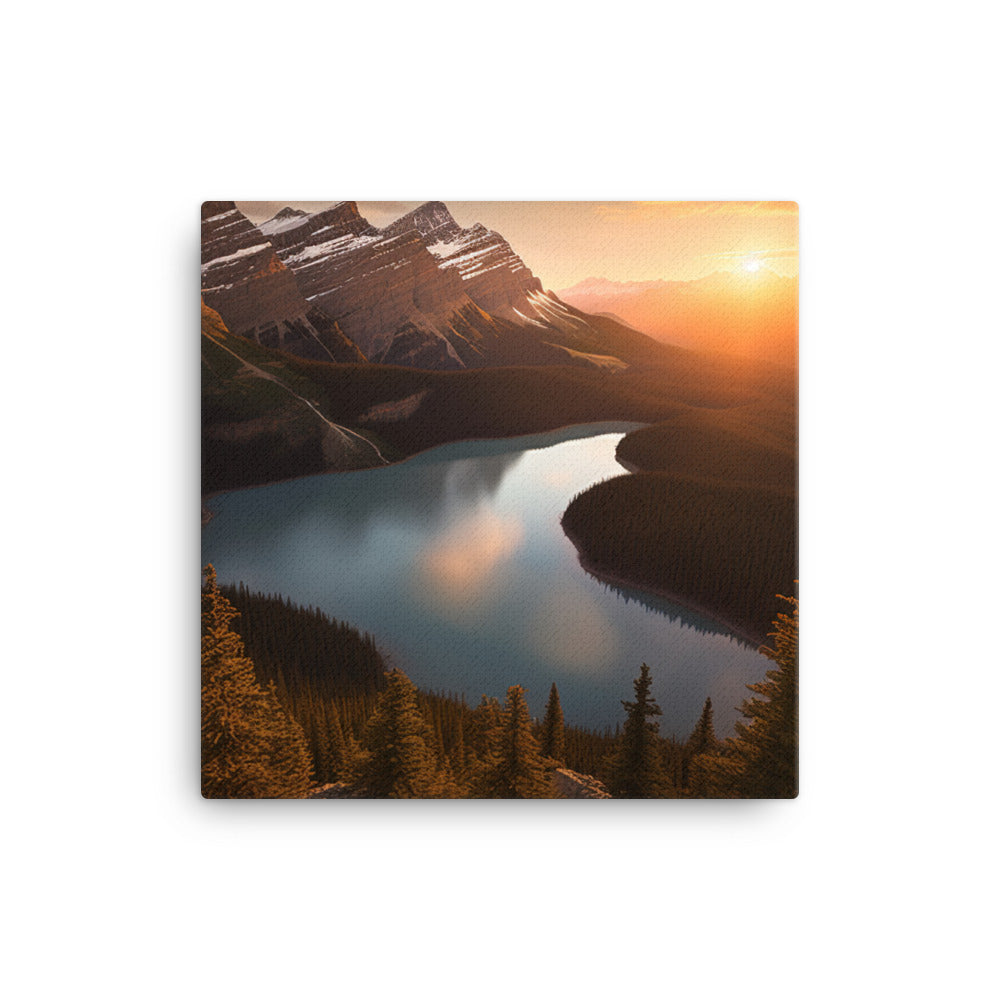 Enjoy Peyto Lake in Warm Golden Light canvas - Posterfy.AI