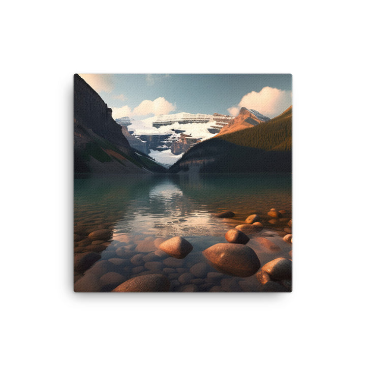 Embracing the Serenity of Lake Louise canvas - Posterfy.AI