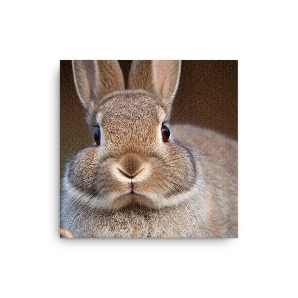 Netherland Dwarf Bunny Canvas - PosterfyAI.com