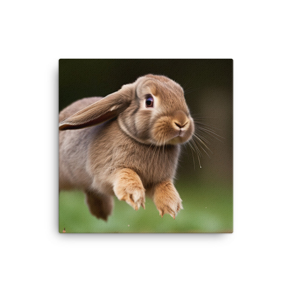 Playful French Lop Canvas - PosterfyAI.com