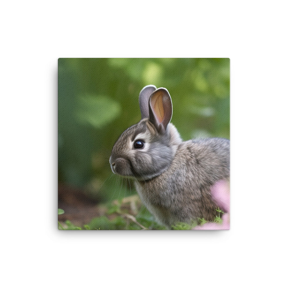 Netherland Dwarf in the Garden Canvas - PosterfyAI.com