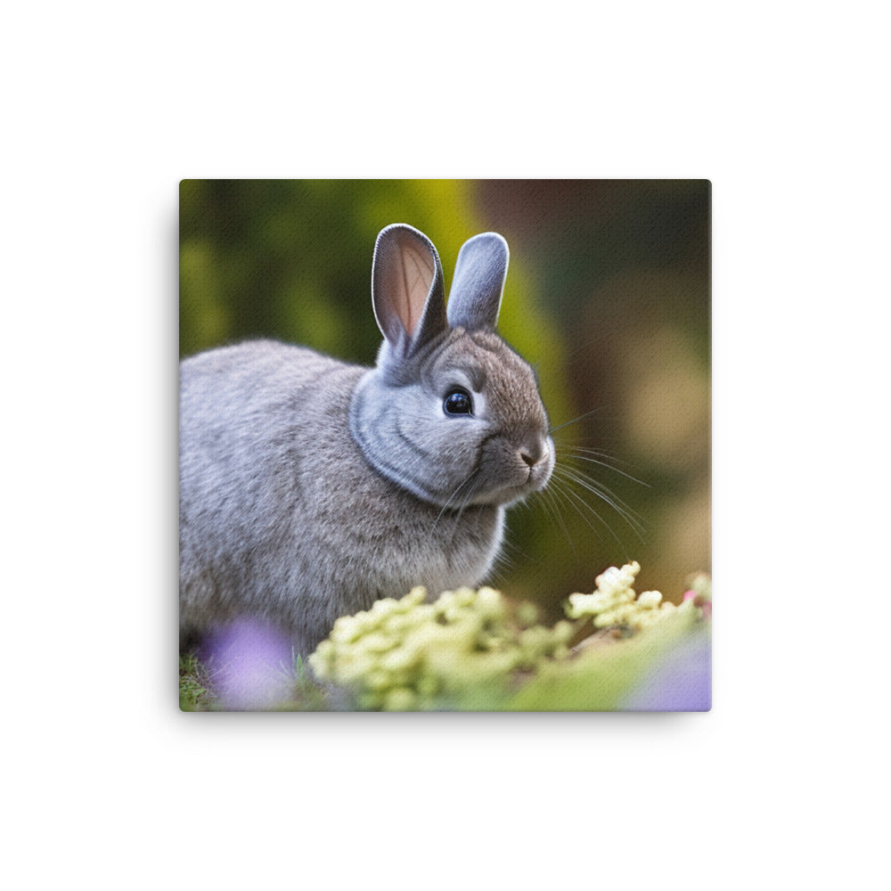 Netherland Dwarf in the Garden Canvas - PosterfyAI.com