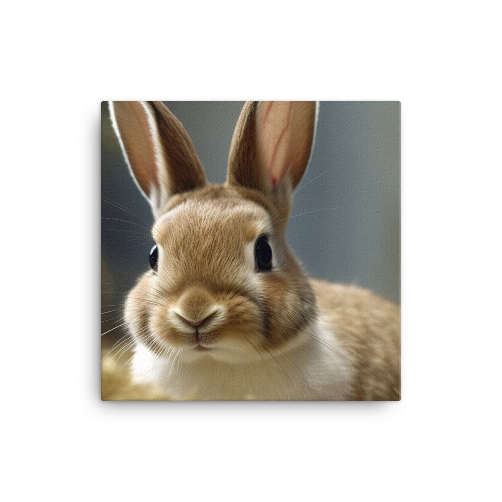 Mini Rex Bunny Canvas - PosterfyAI.com