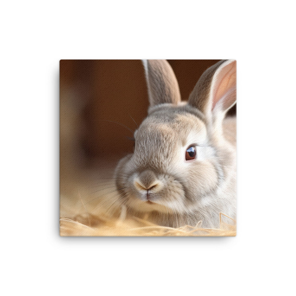 Mini Rex Bunny Canvas - PosterfyAI.com
