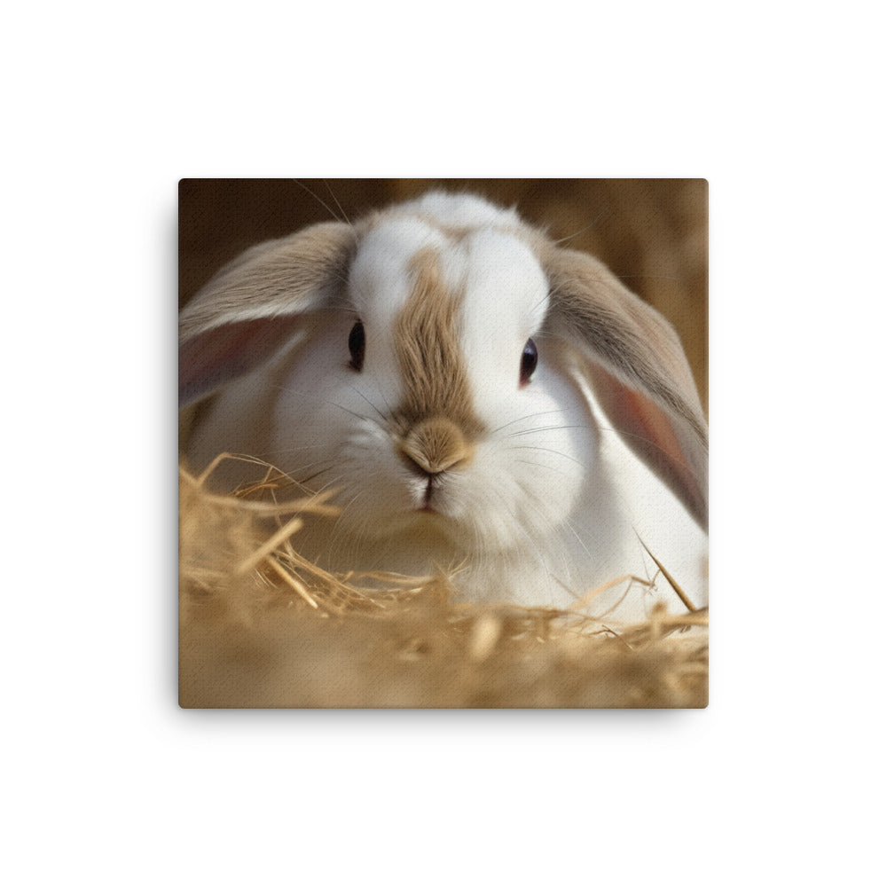 Mini Rex Bunny Canvas - PosterfyAI.com