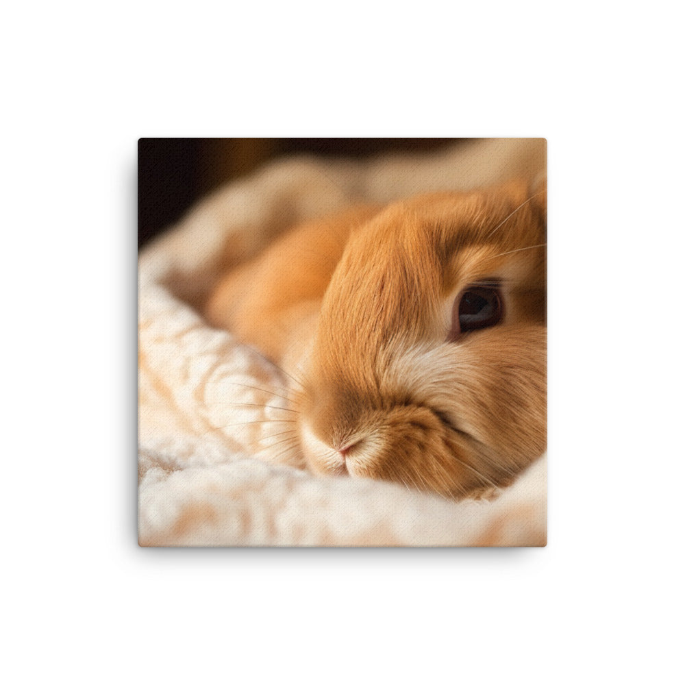 Mini Rex Bunny Canvas - PosterfyAI.com