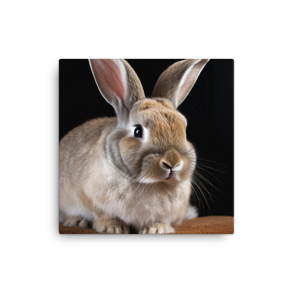 Mini Rex Bunny Canvas - PosterfyAI.com