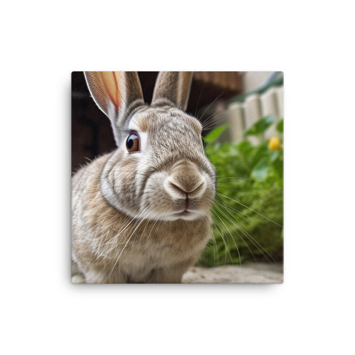 Mini Rex Bunny Canvas - PosterfyAI.com