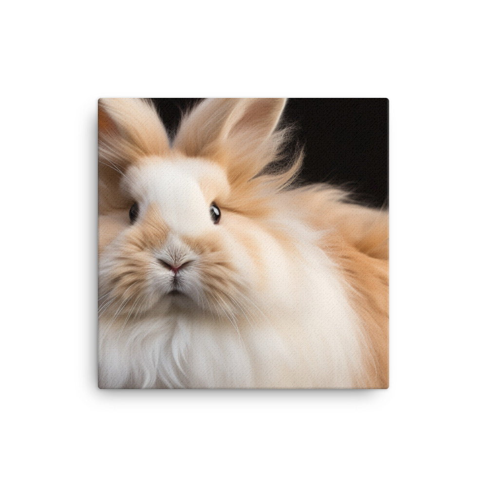 Gorgeous Lionhead Bunny Canvas - PosterfyAI.com