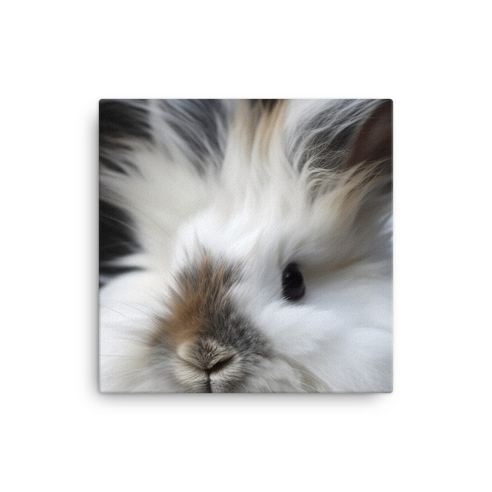 Adorable Lionhead Bunny Canvas - PosterfyAI.com