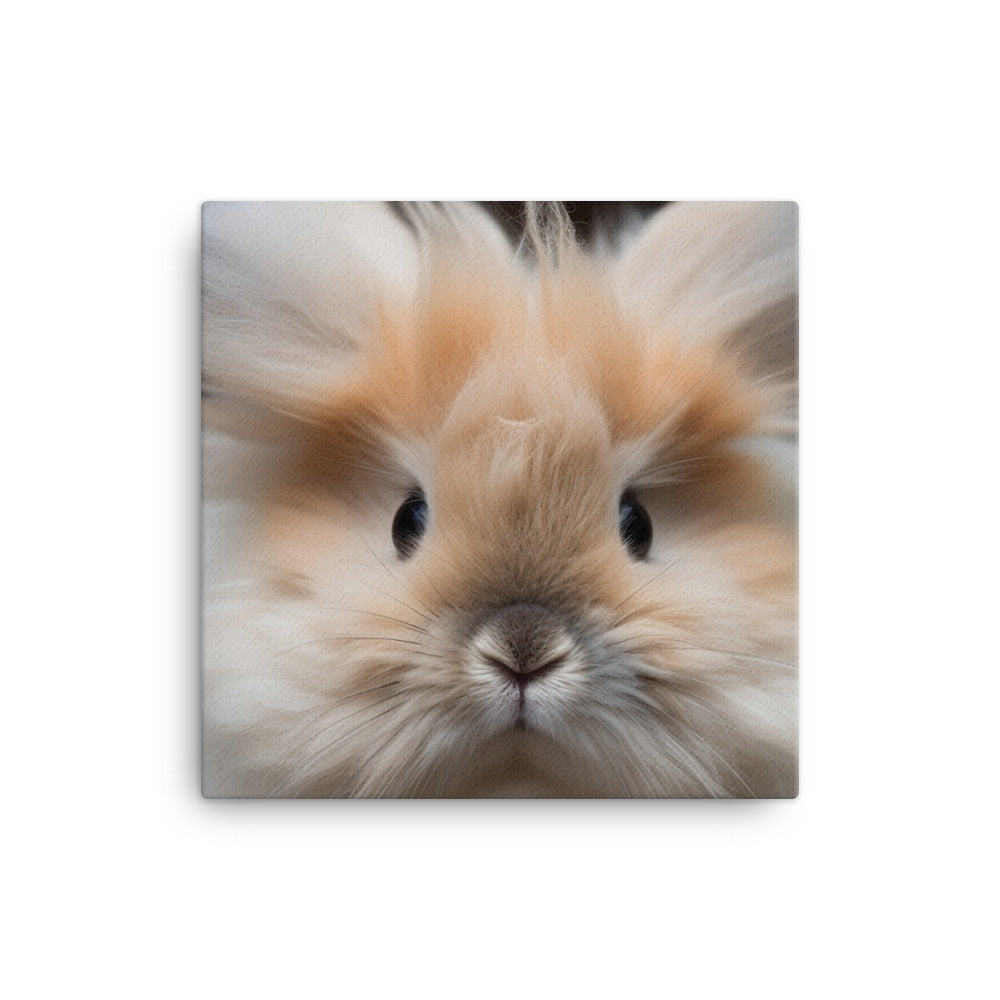 Adorable Lionhead Bunny Canvas - PosterfyAI.com