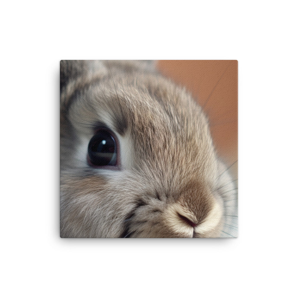 Netherland Dwarf Portrait Canvas - PosterfyAI.com